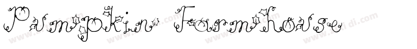 Pumpkin Farmhouse字体转换